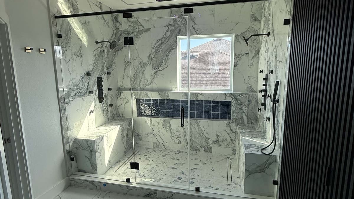 Custom tile shower walls