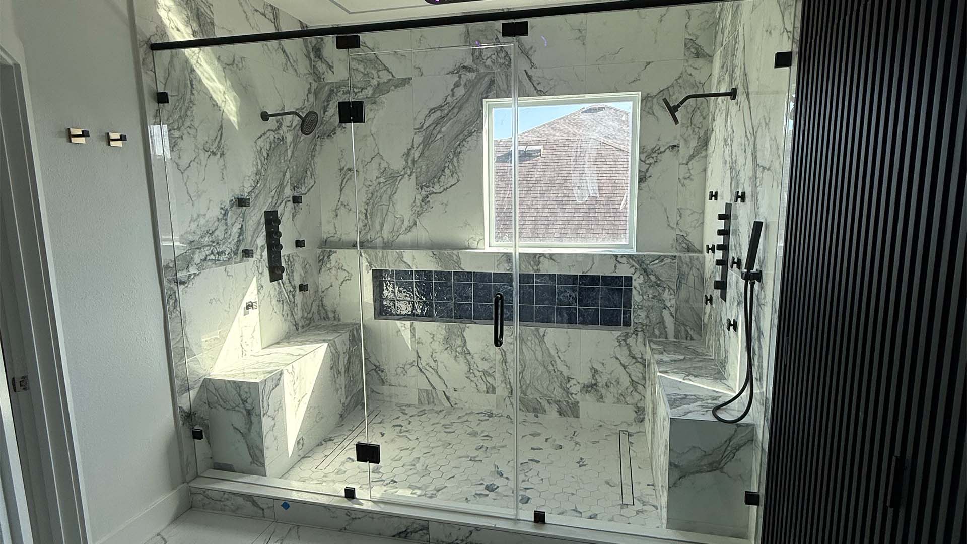 Custom tile shower walls