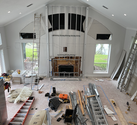 Interior renovation in progress